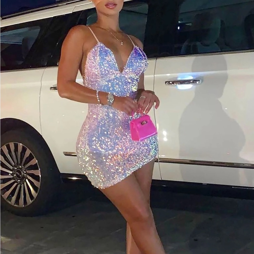 BNWT Keep Your Shine Sequin Mini Dress